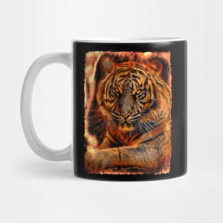 Fire tiger color power Mug